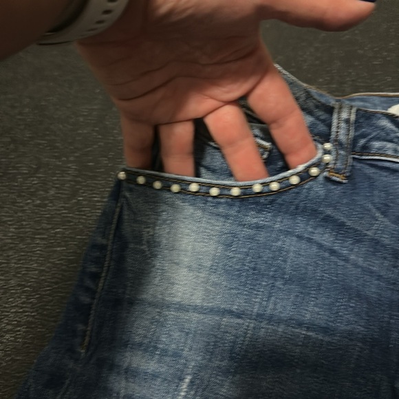 KanCan Blue Distressed Los Angeles Skinny Jeans size 27 - Picture 3 of 11